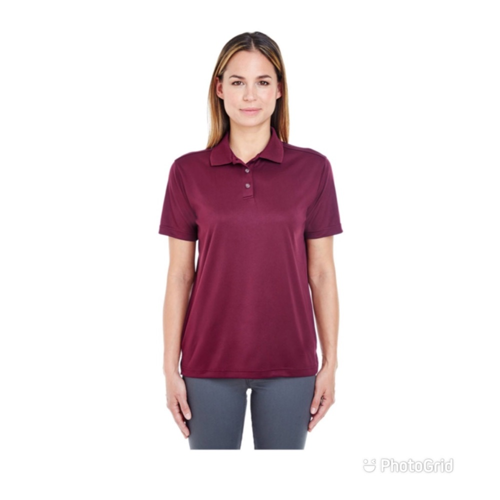 Ladies' Cool & Dry Sport Polo - Maroon - Picture 2 of 4